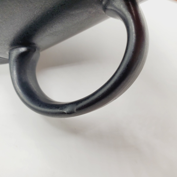 Vintage Black Coffee Cups/Mugs Set With Removable Rubber Coasters Japan 7onz MCM - Picture 5 of 9